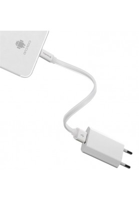 Кабель ColorWay USB - micro USB (M/M), 0.25 м, White (CW-CBUM-MUM25W)