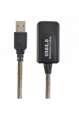 Кабель Cablexpert USB - USB V 2.0 (M/F), активний подовжувач, 10 м, чорний (UAE-01-10M)