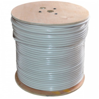 Кабель коаксіальний Ritar (RT-W305-RG59+2x0.5mm/11551) катушка 305 м, білий