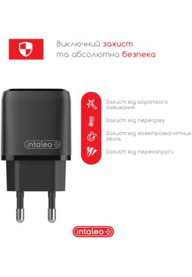 Мережевий зарядний пристрій Intaleo TCGQPD220 (2USBx3A) Black (1283126509995)