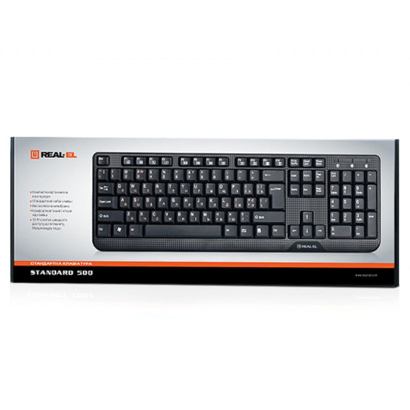Клавіатура REAL-EL Standard 500 Ukr Black