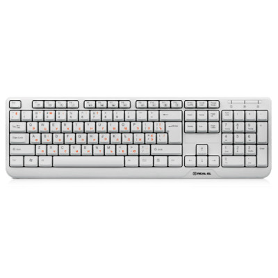 Клавіатура REAL-EL Standard 500 Ukr White