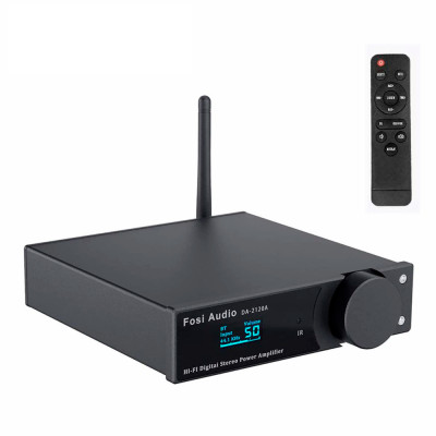 Підсилювач звуку Fosi Audio DA2120A black + блок живлення 24V. Bluetooth 5.0, 2x50W