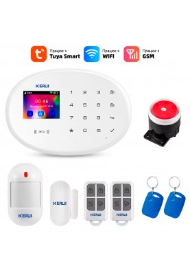 Охоронна сигналізація KERUI W202. Wi-Fi, GSM, Tuya, RDIF ключ