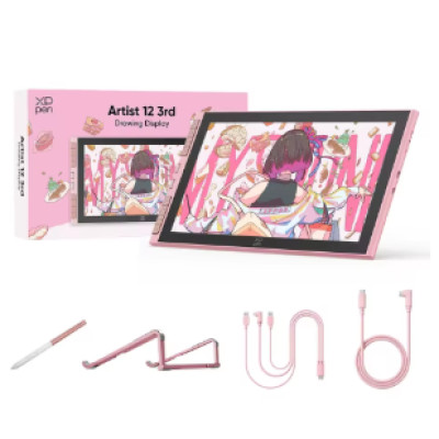Графічний дисплей XP-Pen Artist 12 3rd (Gen 3) pink, 11.9", 5080 LPI, 16384 levels, 1920x1080