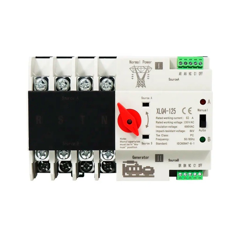 Автомат введення резерву WSL XLQ4-4P трифазний 63A white