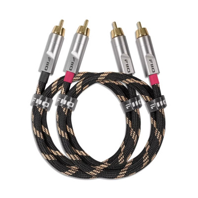 Кабель звуковий FiiO LR-RCA4M Dual RCA 80см black-grey