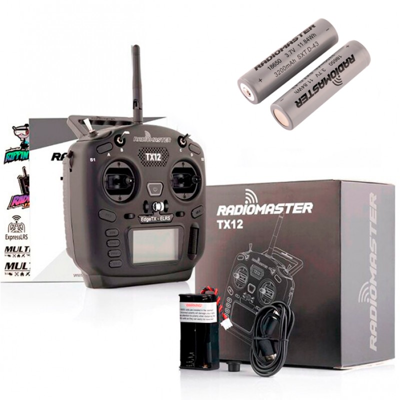 Пульт RadioMaster TX12 MKII ELRS M2 з акумуляторами 18650 RadioMaster (2 x 3200мАг)