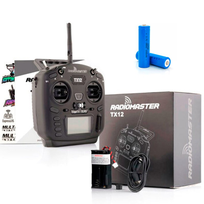 Пульт RadioMaster TX12 MKII ELRS M2 з акумуляторами 18650 ViPow (2 x 1200мАг)