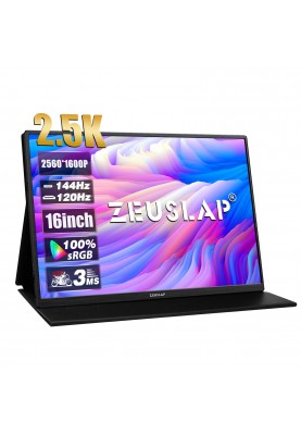 Портативний монітор Zeuslap P16K black 16" 2560x1600