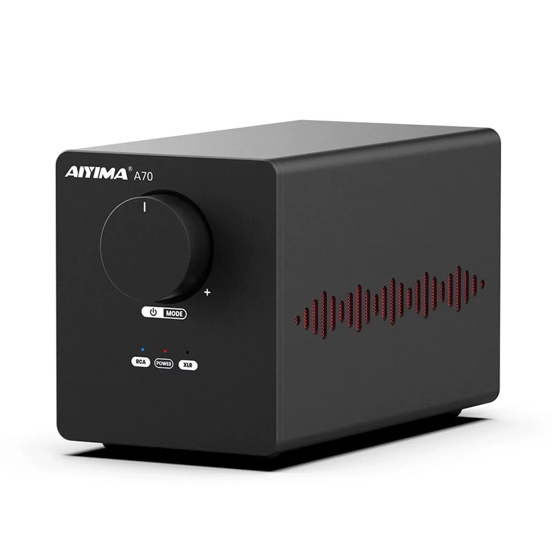 Підсилювач звуку AIYIMA A70 black + блок живлення 48V, AUX, 300Wx2 (TPA3255)