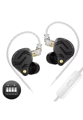 Навушники KZ ZS12 Pro X Tuning з мікрофоном black