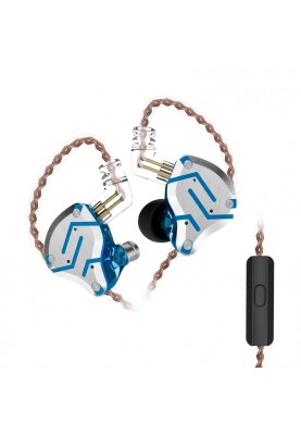 Навушники KZ ZS10 Pro з мікрофоном glare blue