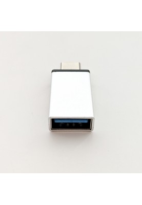 Адаптер OTG Type-C to USB-A silver OEM