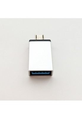 Адаптер OTG Micro-USB to USB-A silver OEM