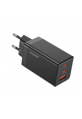 Зарядний пристрій Toocki 67W QC4.0 2xType-C+USB EU black