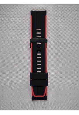 Ремінець для смарт годинника Silicone 22mm black-red