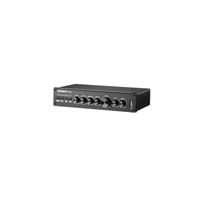 Підсилювач звуку AIYIMA A09 black + блок живлення 24V. Bluetooth 5.0, AUX, 50Wx6