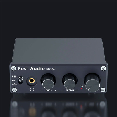 Конвертер звуку SPDIF/Coaxial на RCA/3.5 Fosi Audio DAC-Q4 black