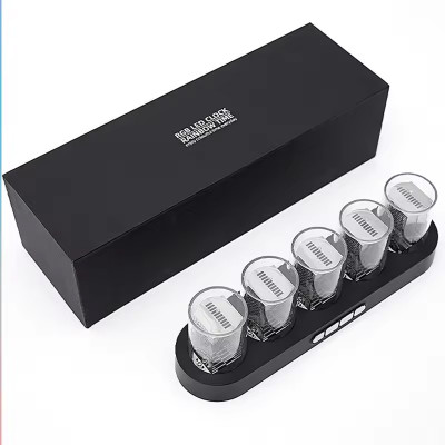 Цифровий ламповий годинник RGB Nixie black