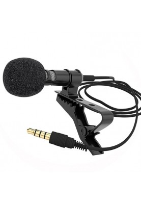 Мікрофон петличний VOXLINK 3м з прямим штекером black