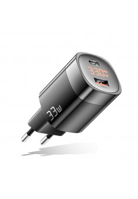 Зарядний пристрій Essager 33W JT-P18 GaN Type-C+USB EU black