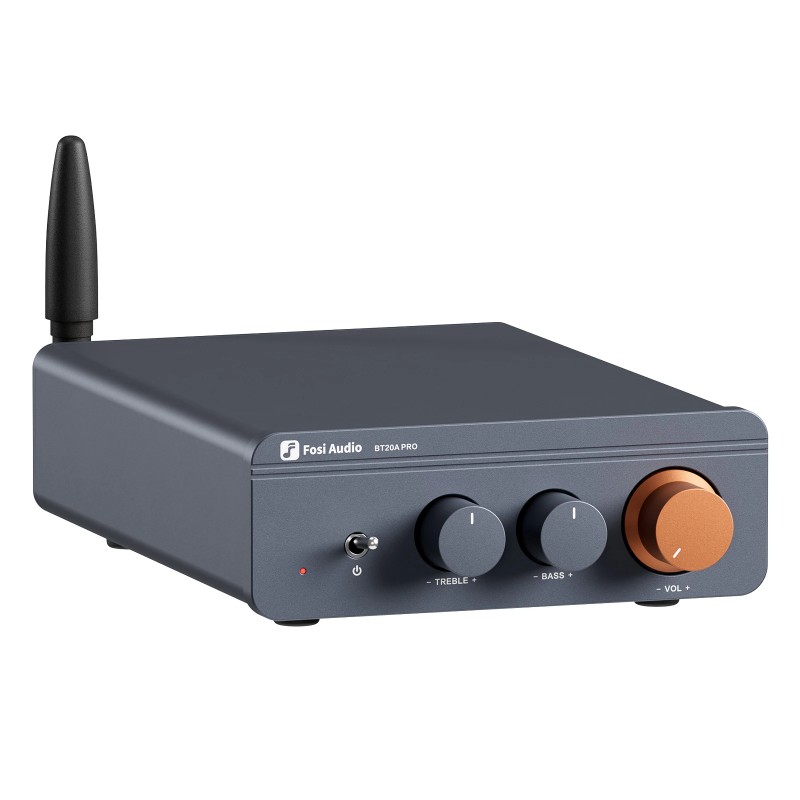 Підсилювач звуку Fosi Audio BT20A Pro blue + блок живлення 32V. Bluetooth 5.0, 2x300W