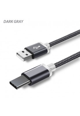 Кабель зарядний 1м USB - USB Type-C з подовженим штекером 10мм OEM