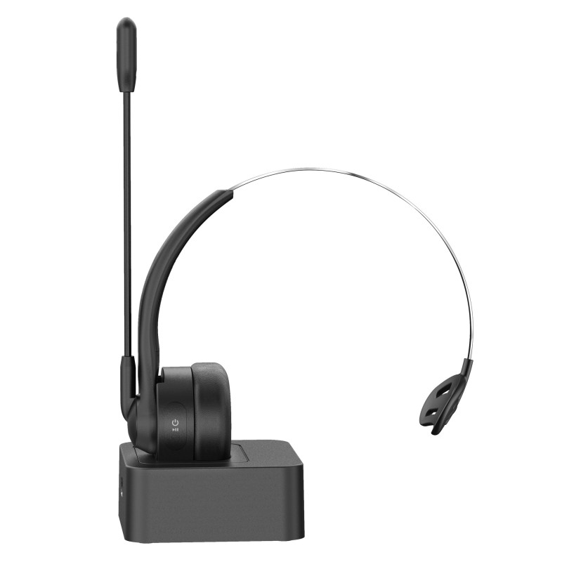 Бездротова Bluetooth-гарнітура Opptel BH31S з мікрофоном ENC та зарядною док-станцією (Чорний)