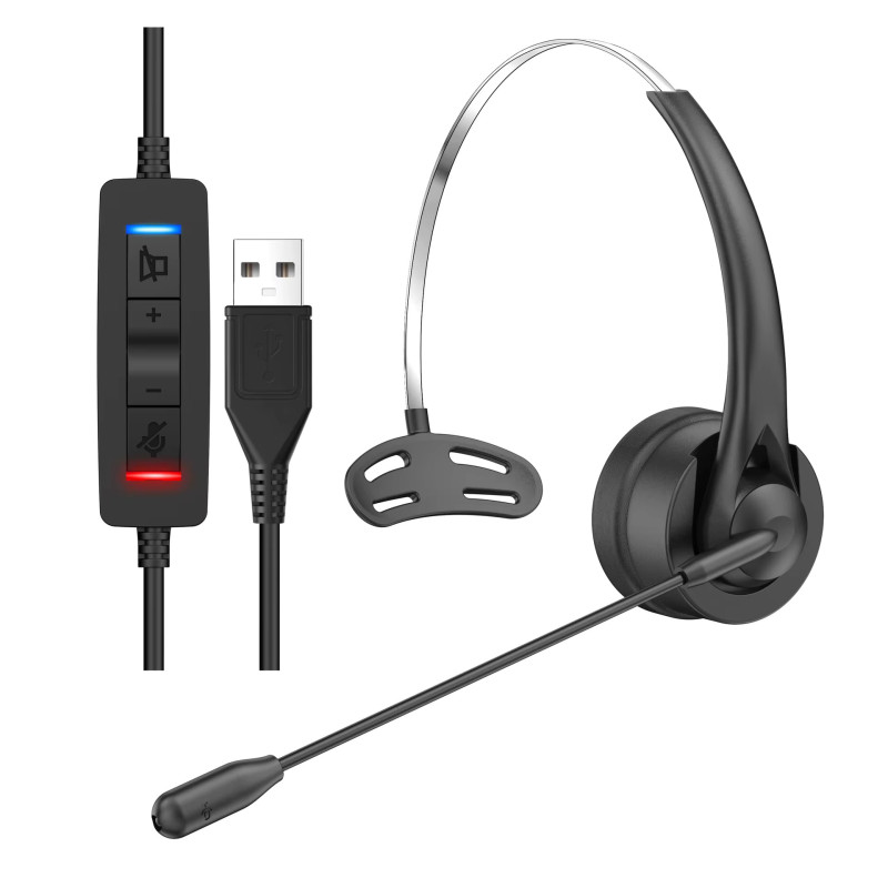 Бездротова Bluetooth-гарнітура Opptel BH31S з мікрофоном ENC та зарядною док-станцією (Чорний)