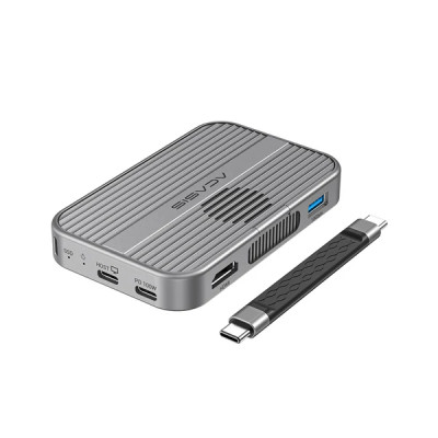 Магнітна док-станція ACASIS EC-1401 6-в-1 з корпусом для SSD, 10 Гбіт/с та зарядкою 100 Вт (Сірий)