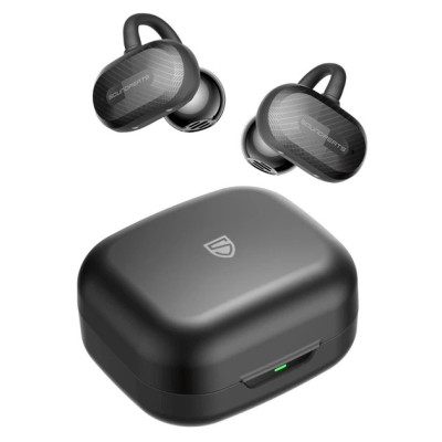 Бездротові навушники TWS SoundPEATS AIR Clip Open-Ear кліпси з 12-мм драйверами та просторовим аудіо (Чорний)