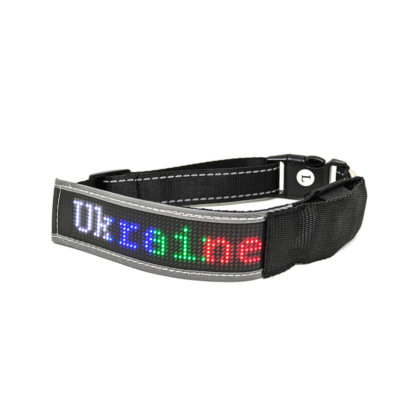 Нашийник для собак з LED дисплеєм ES-P1401 (Чорний)