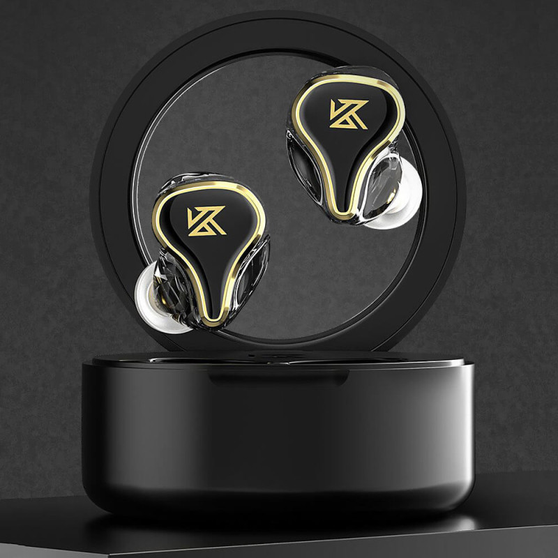 Бездротові навушники Bluetooth KZ SK10 Pro з гібридними випромінювачами (Чорний)