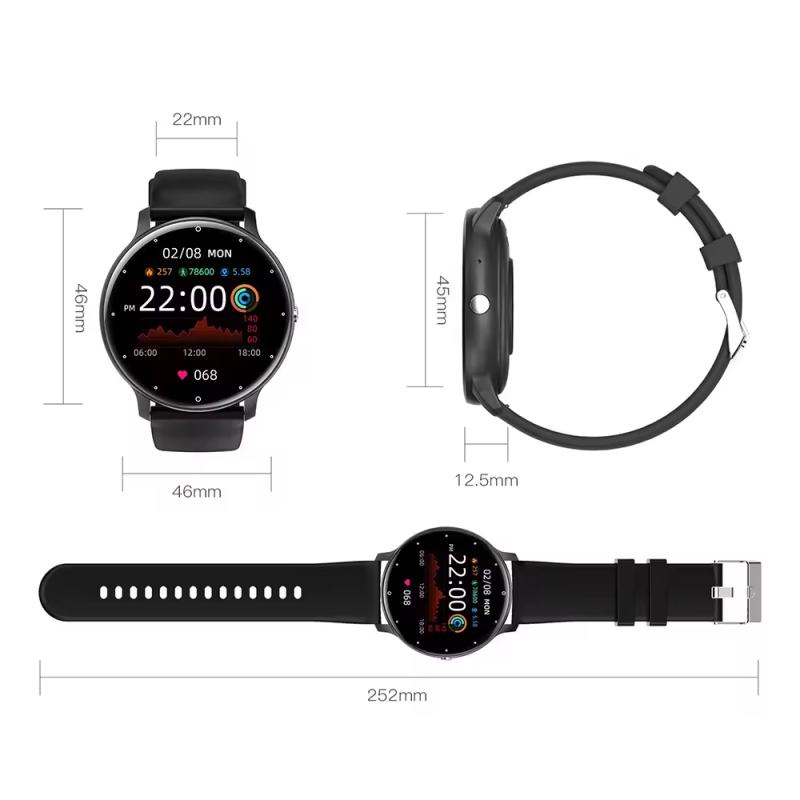 Розумний годинник Jiks Watch Lite з вимірюванням артеріального тиску (Чорний)