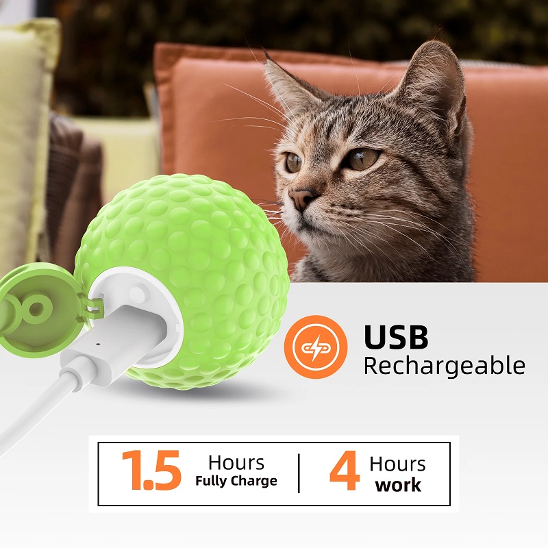 Інтерактивний м'ячик для котів PET BALL2 (Зелений)