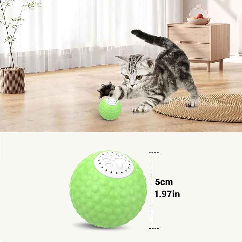 Інтерактивний м'ячик для котів PET BALL2 (Зелений)