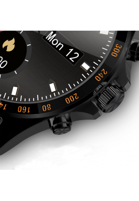 Розумний годинник Linwear LW09 Metal з вимірюванням кисню в крові (Чорний)