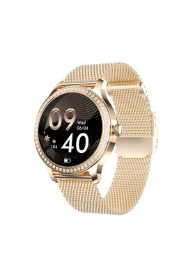 Розумний годинник Linwear LW105 Metal з моніторингом здоров'я (Золотий)