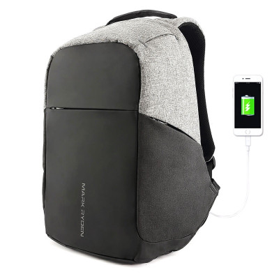 Рюкзак для ноутбука 15.6 дюймів Mark Ryden Safe MR5815ZS система антизлодій з USB портом (Чорно-сірий)