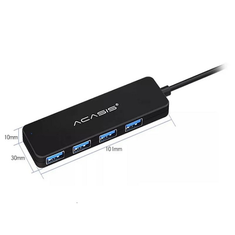 USB hub Acasis AB3-L42 на 4 порти USB 3.0 (Чорний)