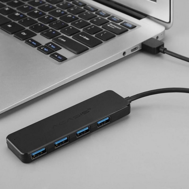 USB hub Acasis AB3-L42 на 4 порти USB 3.0 (Чорний)