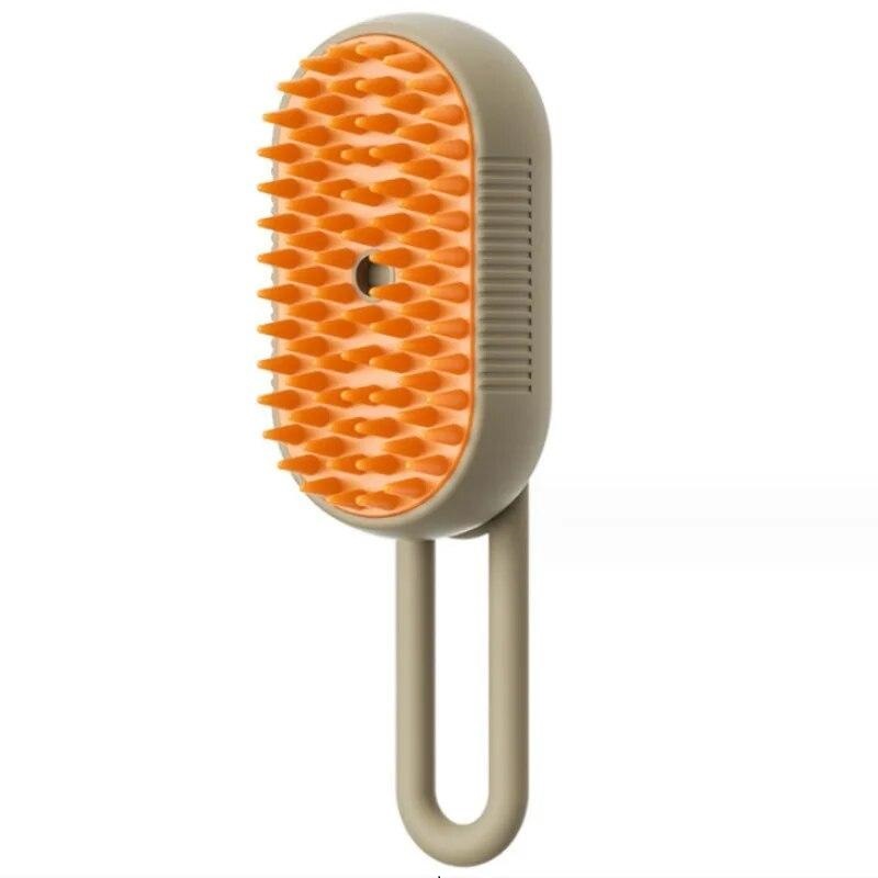Щітка гребінець з парою для котів та собак Steamy Brush E-W3317 (Бежевий)