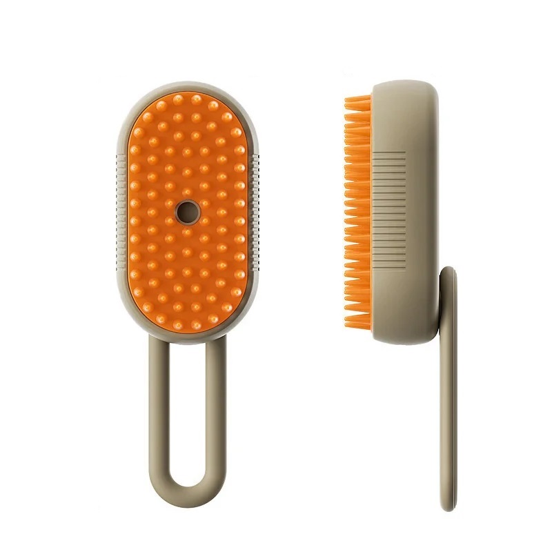 Щітка гребінець з парою для котів та собак Steamy Brush E-W3317 (Бежевий)