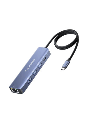 USB hub Acasis DS-7NV5 USB Type-C 5 in 1 з LAN портом (Блакитний)