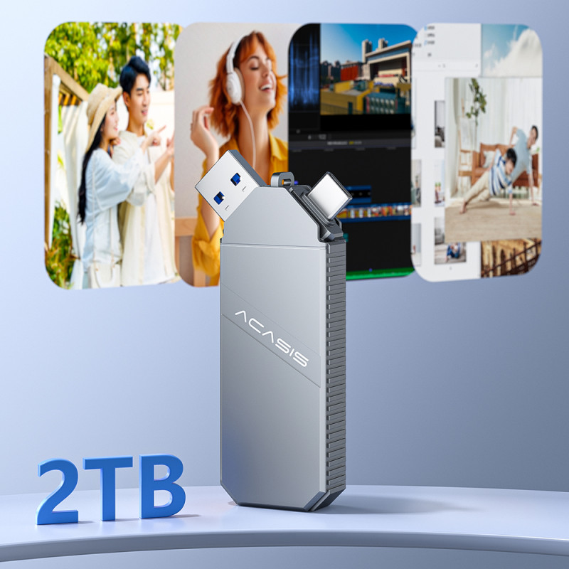 Зовнішня кишеня Acasis EC-6610 m.2 NVME SSD 2230 мм USB 3.1 + Type-C (Сріблястий)
