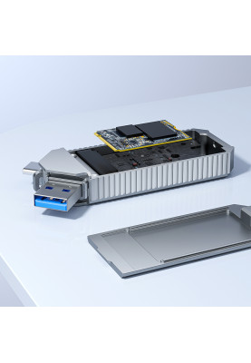 Зовнішня кишеня Acasis EC-6610 m.2 NVME SSD 2230 мм USB 3.1 + Type-C (Сріблястий)