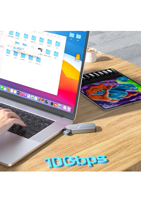 Зовнішня кишеня Acasis EC-6610 m.2 NVME SSD 2230 мм USB 3.1 + Type-C (Сріблястий)