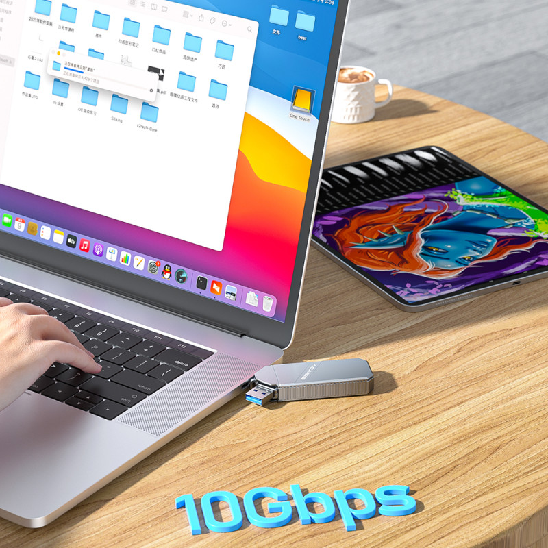 Зовнішня кишеня Acasis EC-6610 m.2 NVME SSD 2230 мм USB 3.1 + Type-C (Сріблястий)