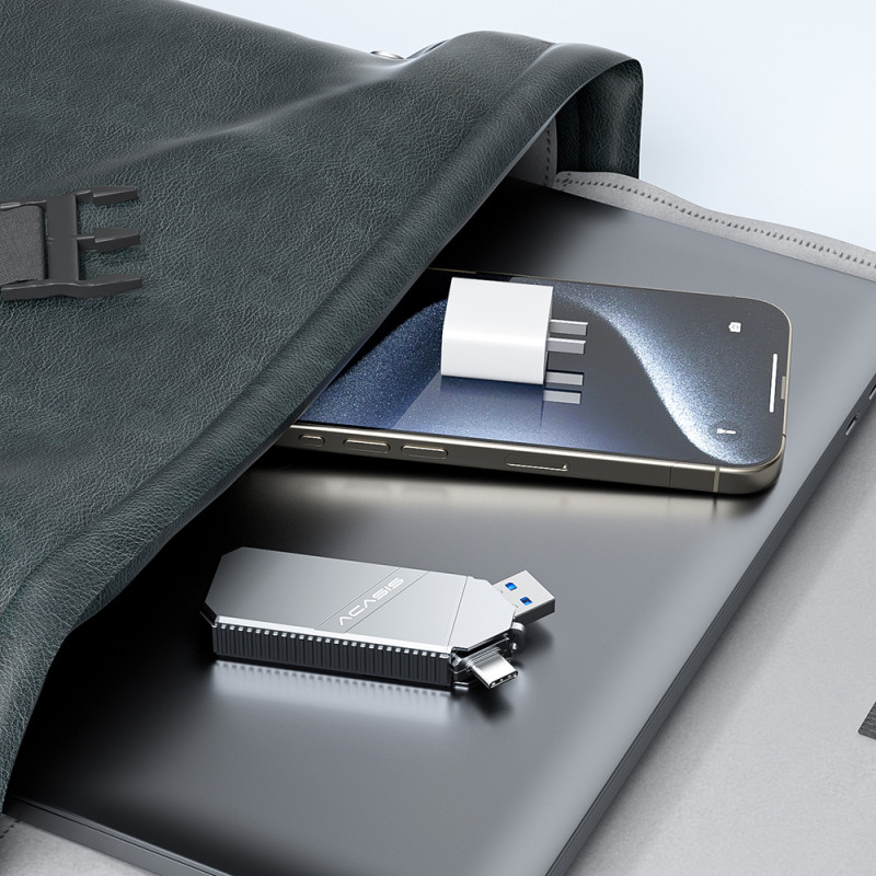 Зовнішня кишеня Acasis EC-6610 m.2 NVME SSD 2230 мм USB 3.1 + Type-C (Сріблястий)